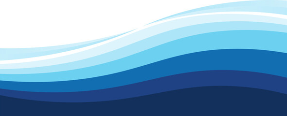 Abstract Wave Pattern with Blue Gradient Horizontal Background Design. modern