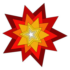 Obraz premium color scheme star