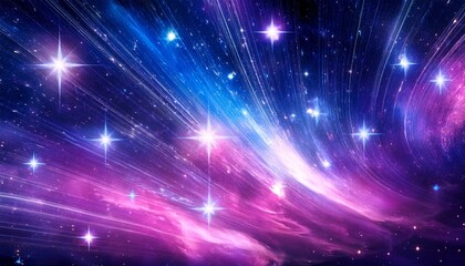 Fototapeta premium Mystical Magic Background With Stars Galaxy Universe In Pink Blue Colors