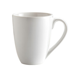Elegant white ceramic coffee mug for stylish beverage presentation
