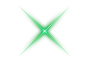 Radiant abstract bright star light burst with green glow and starburst flare creating futuristic neon glowing illumination and vibrant energy overlay effect on transparent background