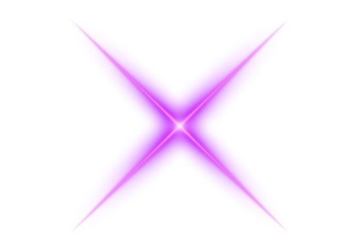 Radiant abstract bright star light burst with pink purple glow and starburst flare creating futuristic neon glowing illumination and vibrant energy overlay effect on transparent background