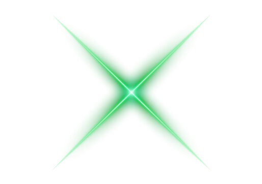 Radiant abstract bright star light burst with green glow and starburst flare creating futuristic neon glowing illumination and vibrant energy overlay effect on transparent background - Powered by Adobe