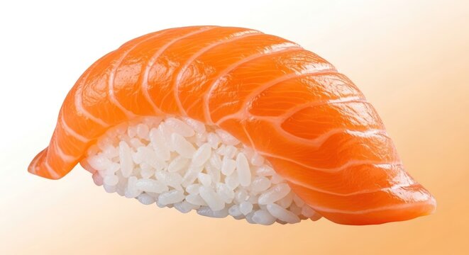 Delicious Salmon Nigiri Sushi, Close-Up Food Photography, Japanese Cuisine