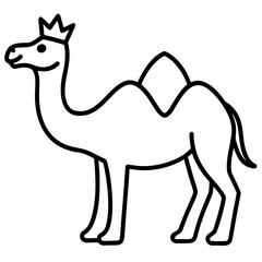 camel on a white background