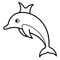 dolphin isolated on white