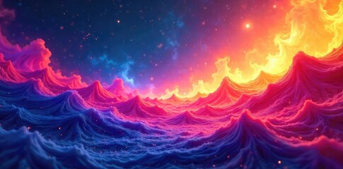 Vibrant hues morph and swirl, creating an abstract landscape of shifting color and dynamic energy  Perfect for backgrounds, design, and artistic expression ,  swirling,  morphing