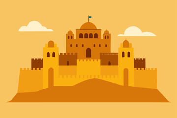taj mahal vector illustration