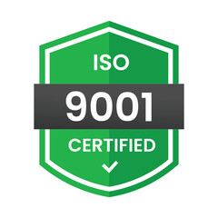 ISO 9001 Certification stamp– Vector Seal and badge for Quality Management Standards