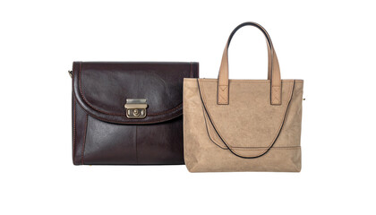 Fashion Handbag Bundle &ndash; Two Styles isolated on transparent background