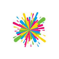 Colorful burst vector illustration graphic design for banner poster and creative project use online