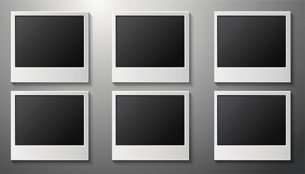 six blank frames for your photos
