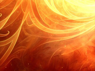 Fiery Orange Abstract Flame Swirl Texture