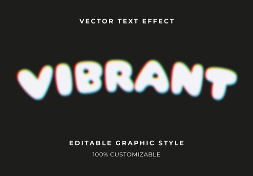 Colorful Offset Text Effect Glitch Blur RGB Font