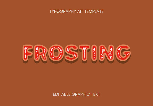 Red And White Gingerbread Christmas Text Effect Iced Bubble Font