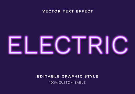 Violet Neon Brick Wall Text Effect Glowing Minimal Font