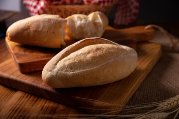 Bolillo. Mexican bread. Also called pan frances or pan blanco. Traditional white bread commonly used to accompany food and to prepare Mexican sandwiches called Tortas.