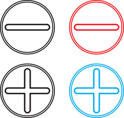 Obraz premium Basic mathematical icon set. Subtraction and addition sign. Minus, Plus, Multiply,Division,Equals symbol