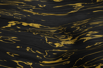 A black and gold patterned fabric