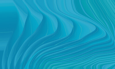 Fototapeta premium Abstract flowing waves of blue and turquoise gradient background.