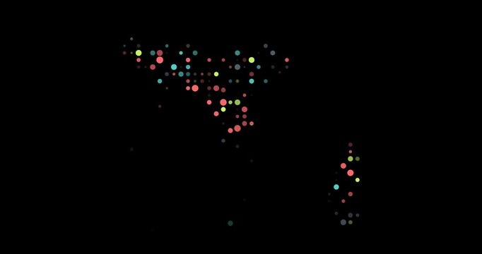 Particles Fly to Form Map of Tonga