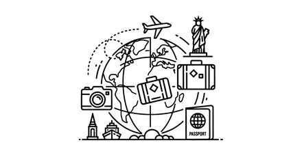 Obraz premium Abstract Geometric Structures Silhouetted Against a Deep Black Background