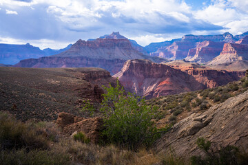 hiking in grand canyon national park in arizona, usa