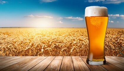 Glass Of Beer Blond Beer Malt Grain In Front Of A Cereal Field Homemade Beer Local Brewery Alcohol Fresh Beverage Stout Lagger Summer Day Nature Organic Cold Beer
