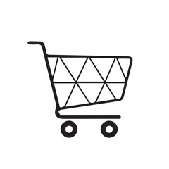 Shopping Cart Icon Design Streamlined Vector Illustration for Online Retail and E-commerce Platforms
