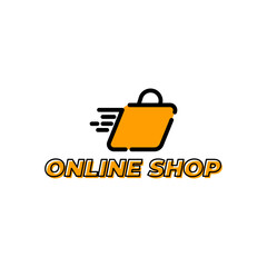 online shop vector logo with elegant style