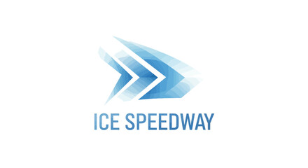 Ice Speedway Logo A Modern Arrow Design Representing Speed and Precision in Ice Racing