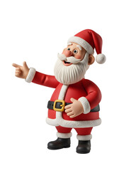 Fototapeta premium modeling clay santa claus pointing