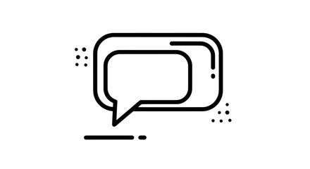 Naklejka premium Abstract Speech Bubble Graphic Depicting Communication And Digital Dialogue Imagery