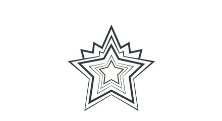 Obraz premium Abstract Star Icon Against a Black Backdrop, Artistic and Modern Visuals Presentation