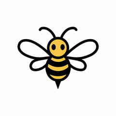 Cute Bee Cartoon Illustration for Childrens Books and Design Projects