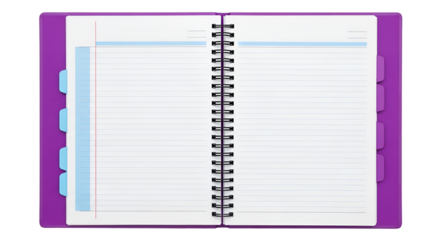 Open Spiral Bound Notebook with Lined Pages journal