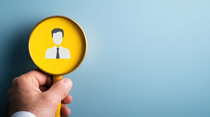 Person searching for talent business office graphic design professional environment close-up view career development