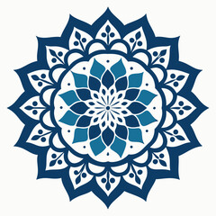 Decorative Floral Motif Design Element Graphic Art with Ornamental Features for Interior Design and Creative Applications