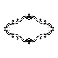 Ornamental Vector Frame Design Swirls Flourishes Decorative Vintage Style Borders Elegant Design for Logos Invitations and Decorations