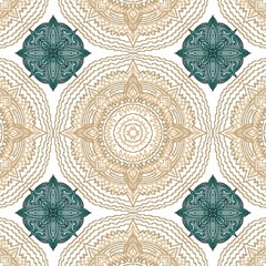 seamless pattern with golden ornament