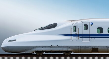 Fototapeta premium Sleek and modern high-speed train symbolizing efficient transportation