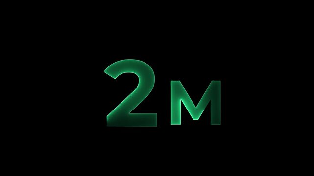 animated 2m neon typography glowing text motion graphic 4k.