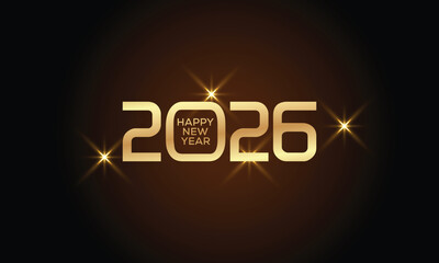 2026 happy new year logo text design set 2026 number design template collection