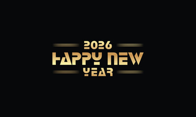 2026 happy new year logo text design set 2026 number design template collection
