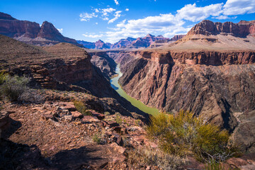 hiking in grand canyon national park in arizona, usa