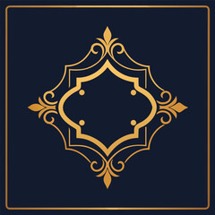 Golden Frame Ornament: Vintage Border Vector for Elegant Decorations, Invitations, Certificates & Royal Design Elements Illustrations