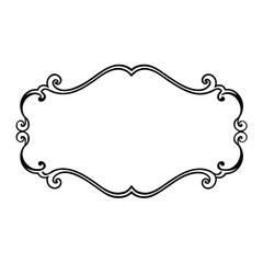 Ornate Vector Frame Vintage Style Elements Elegant Border Design Swirls Decorative Flourishes Invitations and Cards Ornament Design