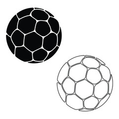 Fototapeta premium Football ball vector icon set. Soccer balls icons. soccer ball icons classic football