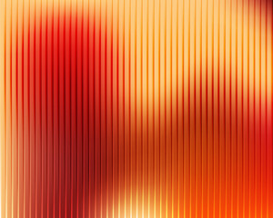 Thousand glass ripple effect background with vertical gradient lines blending red, orange, and golden tones for warm vibrant modern abstract design and creative digital art. Vector illustration.
