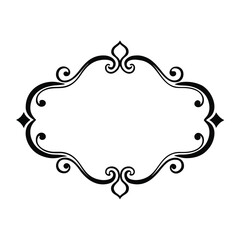 Vintage Frame Decoration Elegant Ornate Border Empty Label Decorative Element Illustration Isolated Decorative Design Style Subject